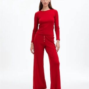 LESET x Madewell Red Pointelle Women's Set